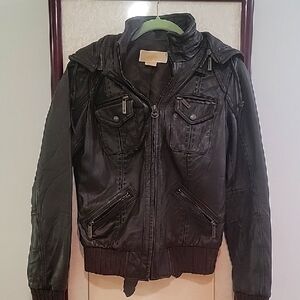 Michael Kors Dark Leather Jacket
